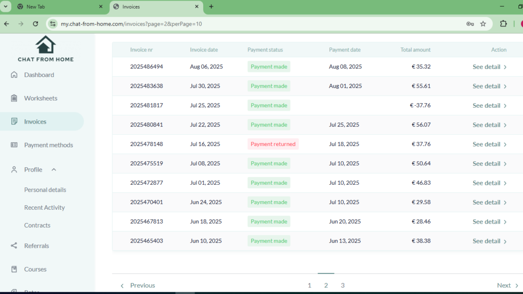 chat operator earnings proof south africa