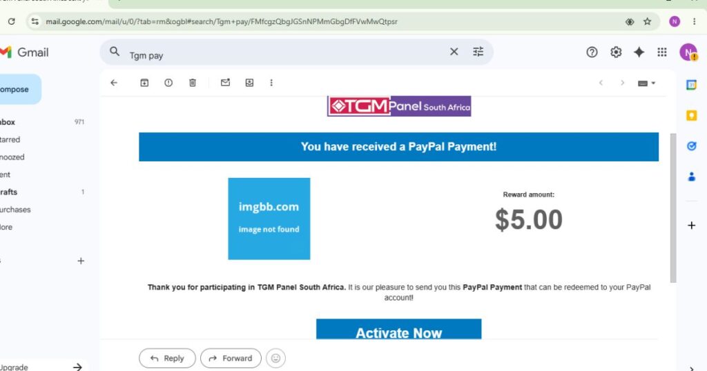 tgm panel paypal proof of payment
