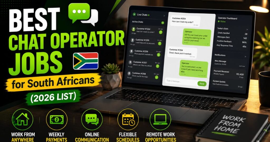 Best chat operator jobs for South Africans working remotely from home in 2026