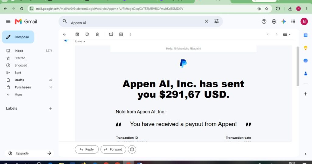 CrowdGen by Appen payment proof