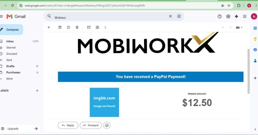 mobiworkx paypal withdrawal proof