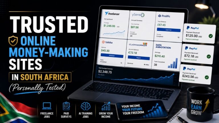 Trusted money making sites South Africa personally tested